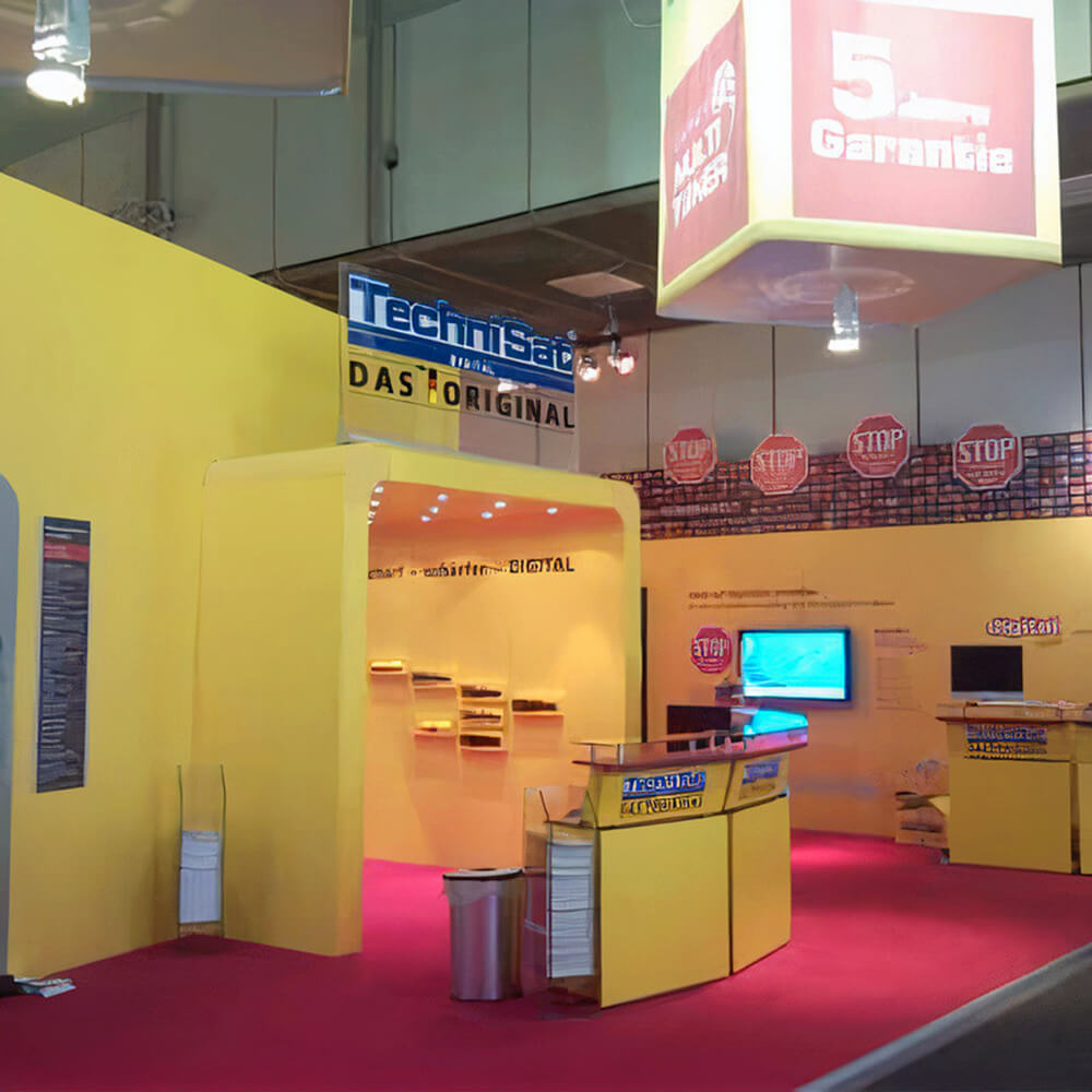 TechniSat | Vinylbeschriftung und Herstellung eines gefrästen Acrylschildes